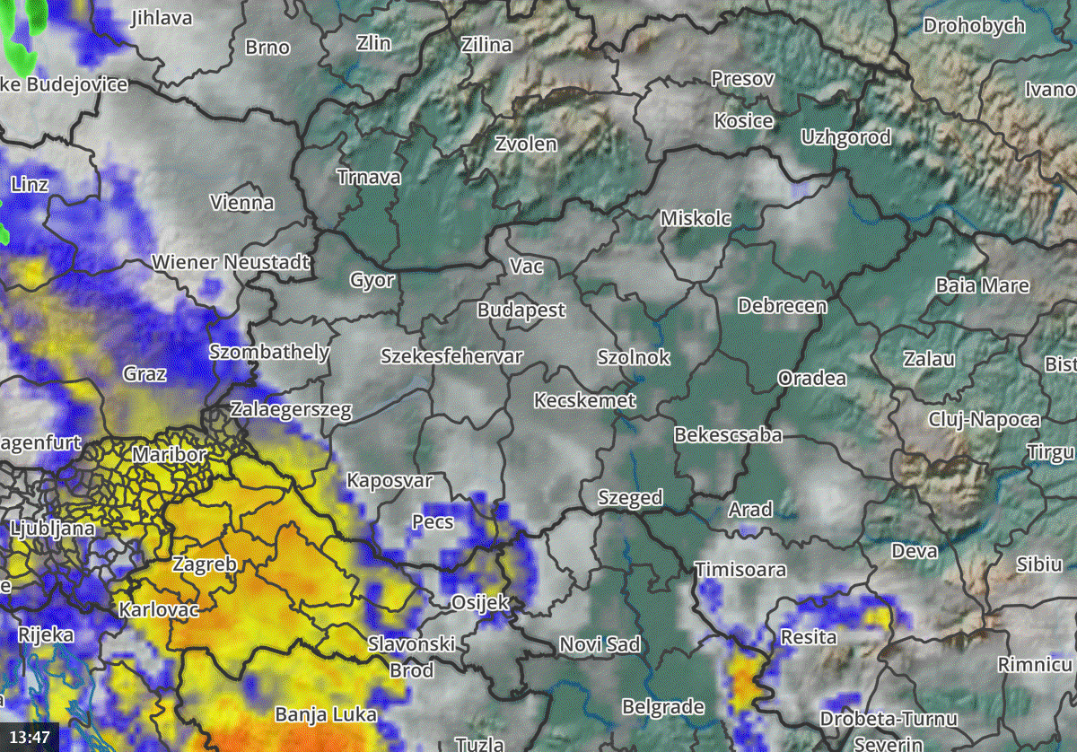 Radar animáció – Magyarország
